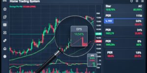 EPS(주당순이익) 수치가 상승하는 주식 차트