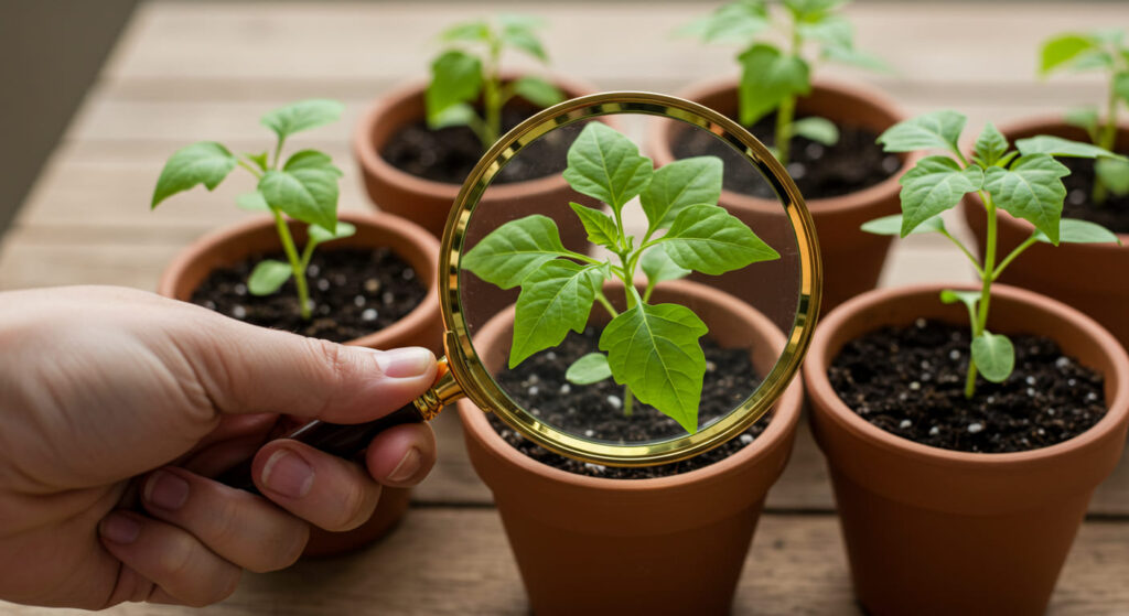 수많은 선택지 중에서 최고의 증권사를 신중하게 고르는 모습