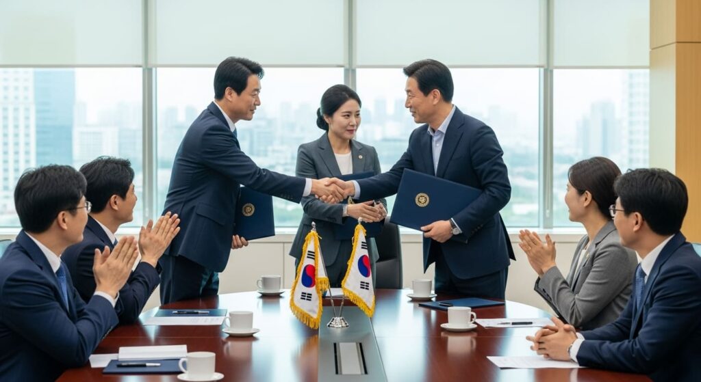 경영진이 주주환원 정책으로 자사주 소각을 결정하는 모습